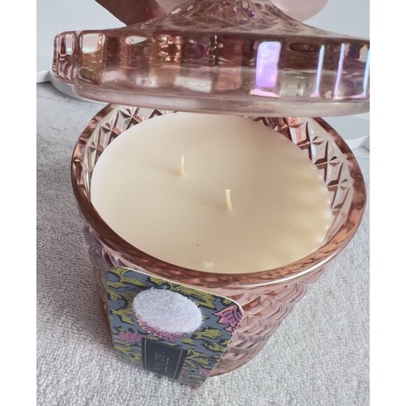 Rachel Zoe Candle "Botanical Retreat" Soy Blen16 oz. Resuable Pink Jar Tassel - Picture 4 of 7